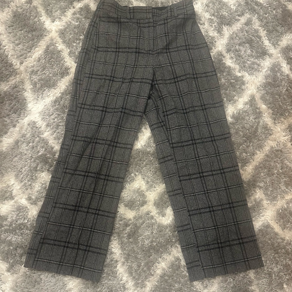 Gray Plaid Pants
